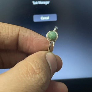 Amazonite Ring: Solid 925 Silver Ring - Handmade Bezel Ring - Daily Use Ring - Gemstone Cabochon Ring - Gift For her - Amazonite Jewelry image 9