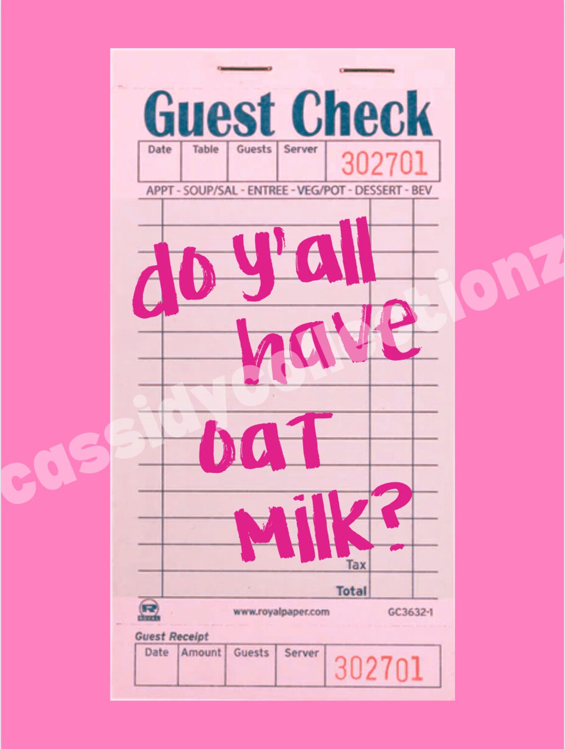 Preppy Guest Check Poster Set of 8 Etsy