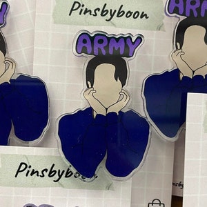 ARMY Jin acrylic pin
