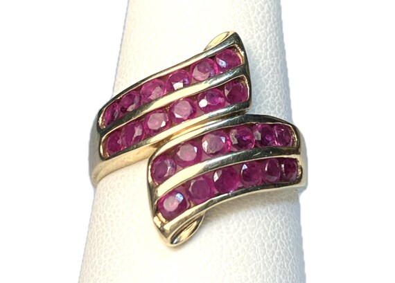 Vintage 14K Gold Ruby Ring: 1.5ctw July Birthston… - image 7