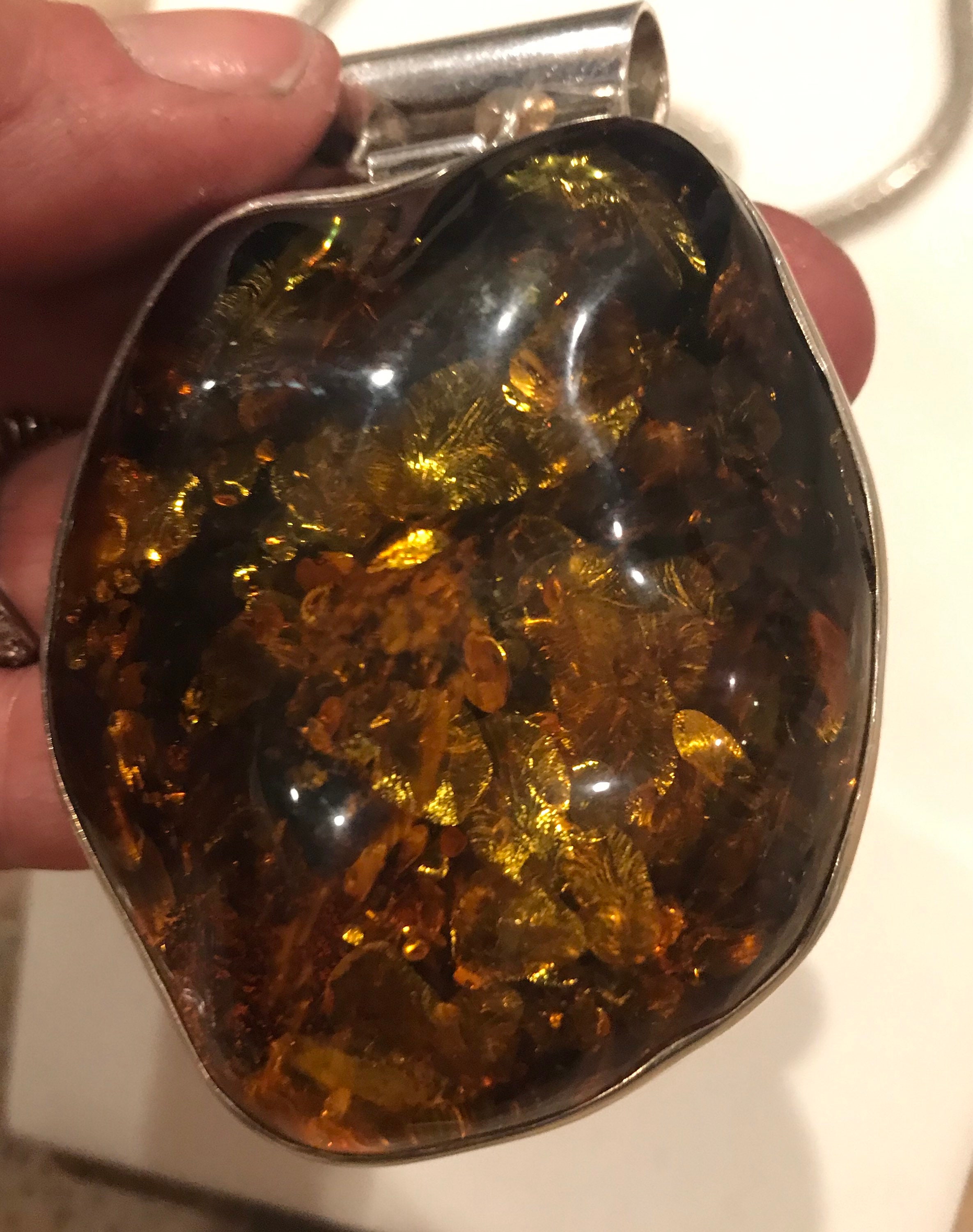 Large Baltic Amber Pendant | Etsy