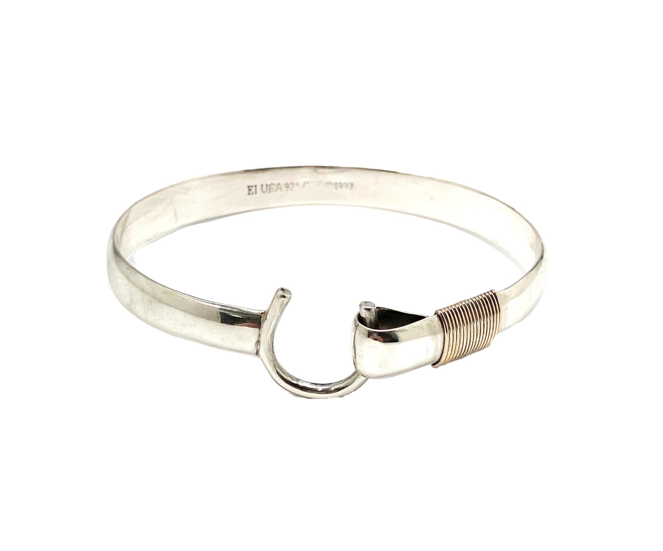 Silver Horse Shoe Bangle Bracelet - Etsy