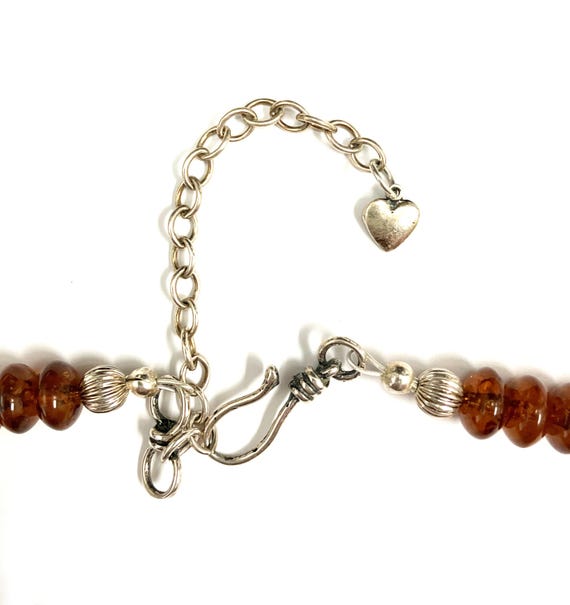 Chunky Multi Strand Beaded Necklace: Sterling Sil… - image 3