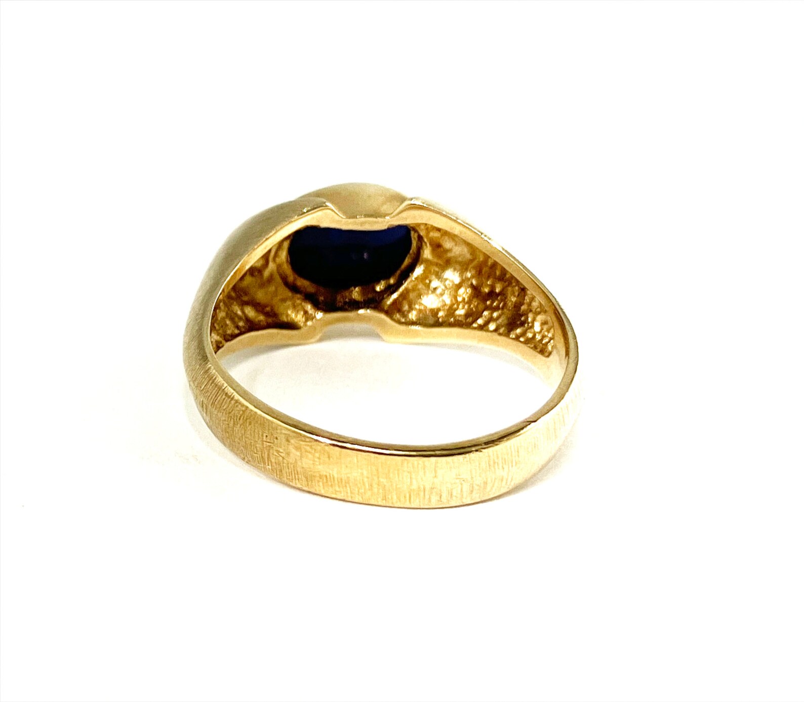 10K Yellow Gold and Blue Star Sapphire Men's Ring Gent's Ring Men's ...