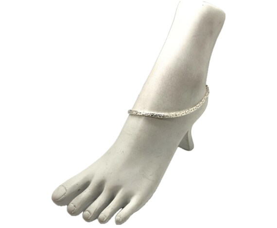 Fancy Link Anklet - Sterling Silver - - image 6