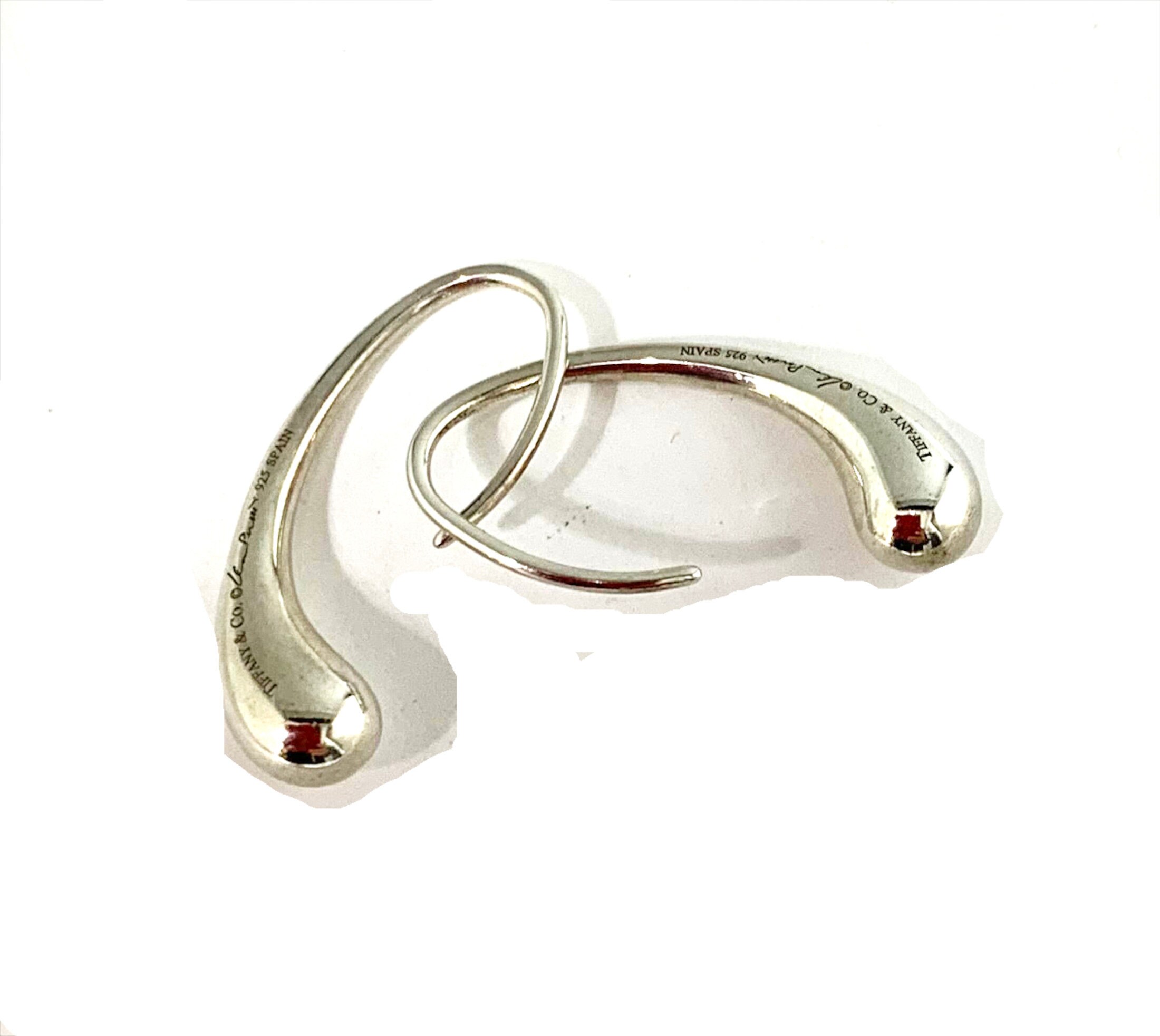 Vintage Tiffany Teardrop Hook Earrings in Sterling Silver