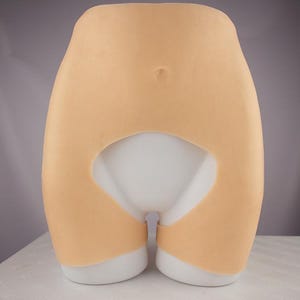 Realistic Silicone Buttock Enhancer Pants - Open Crotch Design