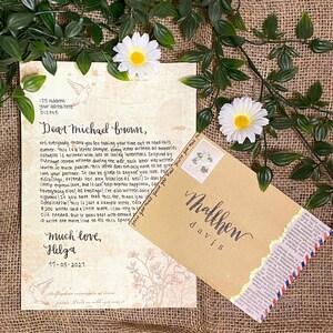 Cartas de amor personalizadas/cartas vintage para aniversario/cumpleaños/día de San Valentín. Objetos de recuerdo. Servicio de redacción.