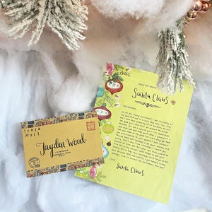 Cartas personalizadas de Papá Noel, cartas escritas a mano de Papá Noel o la Sra. Claus