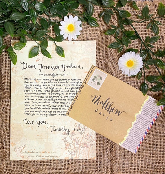 Customized Love Letter/vintage Letters for Anniversary, Valentine's Day,  Birthdays and More! Memorabilia, Keepsake, Handwriting Service. - Etsy