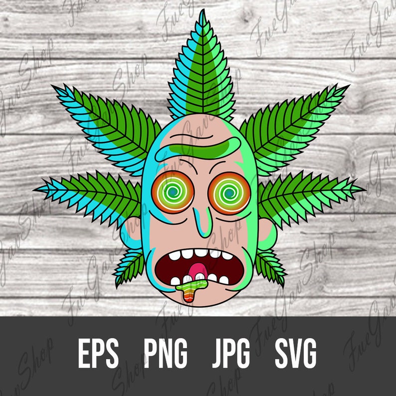 Rick Cannabis Vector Digital File Face SVG Eps Png Jpg | Etsy