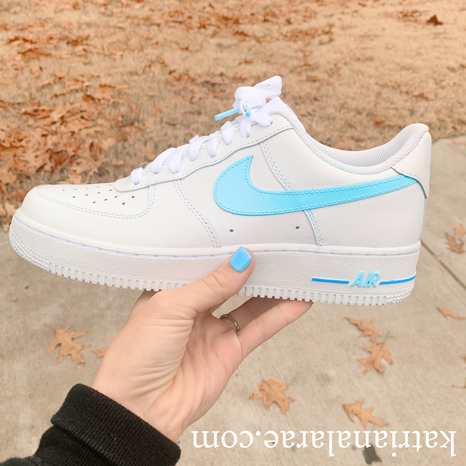 mens light blue air force 1