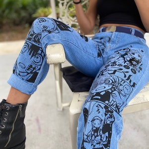 Anime Jeans Etsy Pants sketch drawing is epic and fun activity for all ages. anime jeans etsy