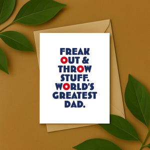 Tarjeta del Día del Padre de Phish - DESCARGA DIGITAL - El mejor papá del mundo - Dona - 10 x 15 cm