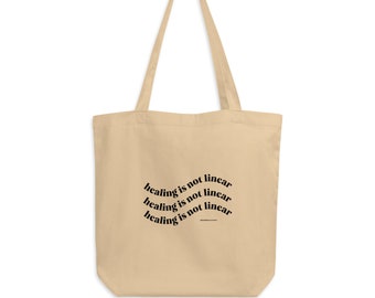 Healing is Not Linear Tote Bag Mental Health Awareness Canvas - Etsy