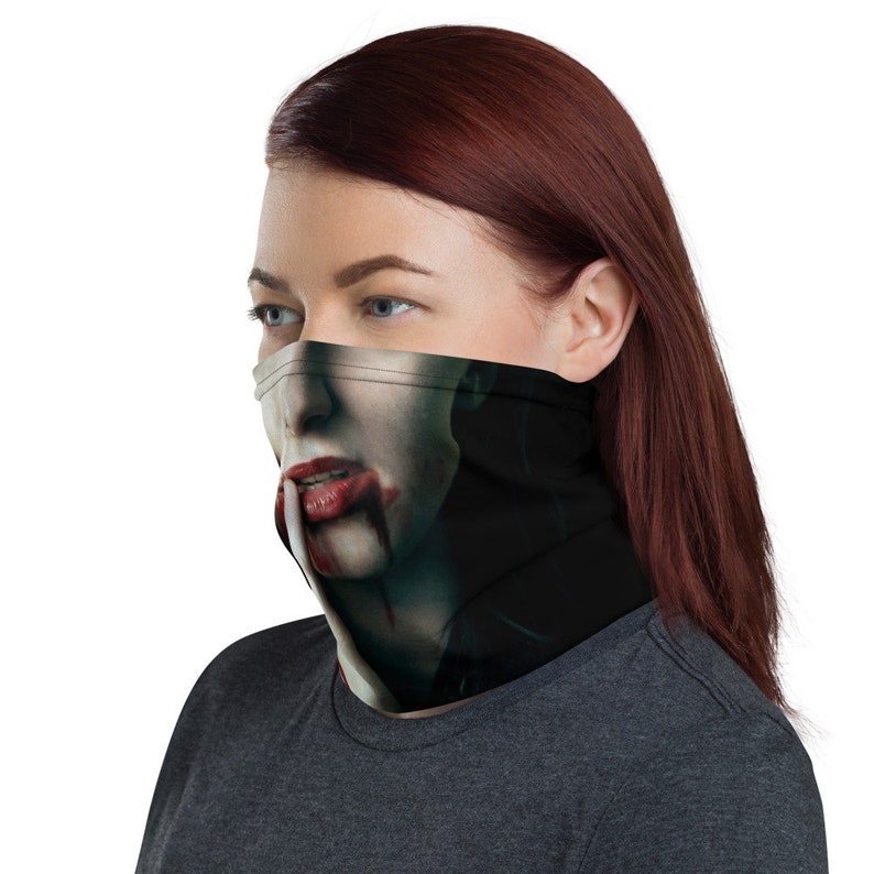Scary Gothic Horror Vampire Face Mask has a female Vampire Etsy