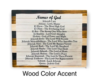 Names of God Cloth Canvas Lienzo de Tela Nombres de Dios