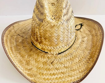 Cowboy Mexican Palm Leaf Straw Hat Sombrero Vaquero Artesanal de Palma