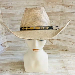 Sombrero Vaquero Deluxe Palma Mexicana Paja Natural Oscuro Ala Ancha |  Sombrero Baquero de Lujo de Palma Oscuro Natural, Natural oscuro