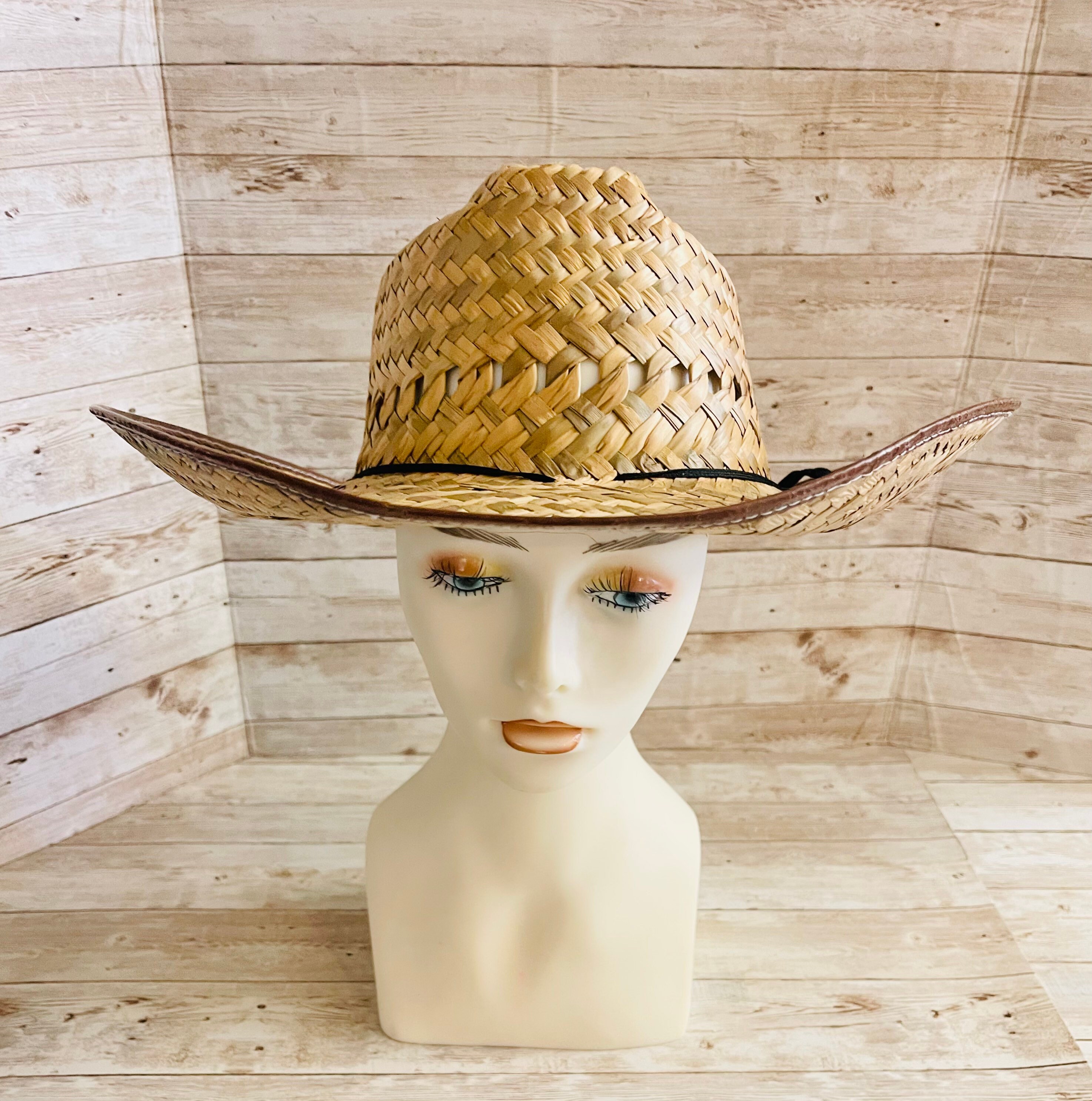 Cowboy Mexican Palm Leaf Straw Hat Sombrero Vaquero Artesanal Etsy