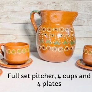 Jarra de barro con 6 vasos - Household Items - McAllen, Texas, Facebook  Marketplace