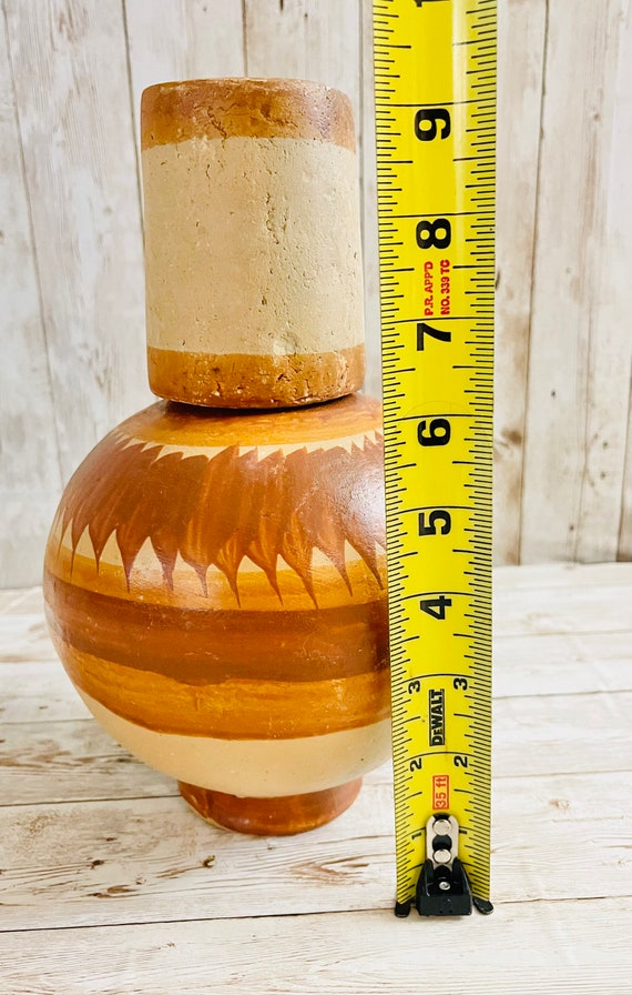 Mexican Clay Waterjug & Cup Botellón Garrafón De Barro