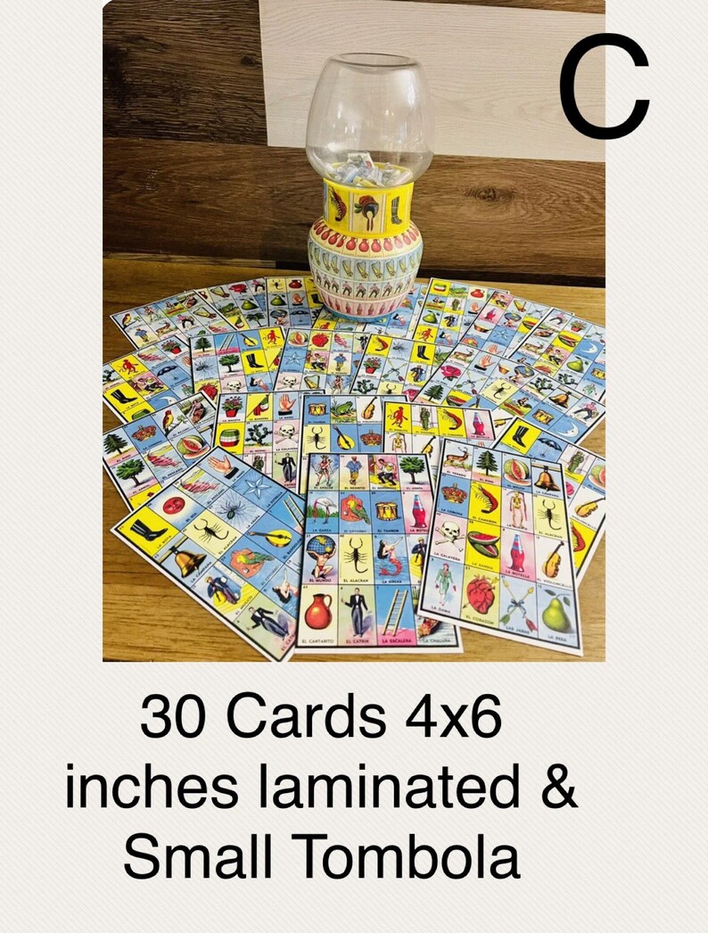 Mexican Loteria Cards Laminated Cartas De Lotería Laminadas Etsy