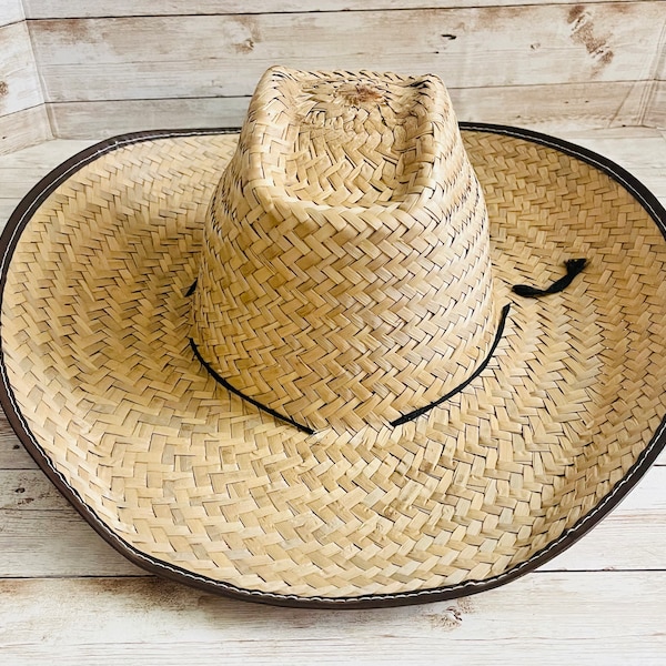 Cowboy Mexican Palm Leaf Straw Hat Sombrero Vaquero Artesanal de Palma