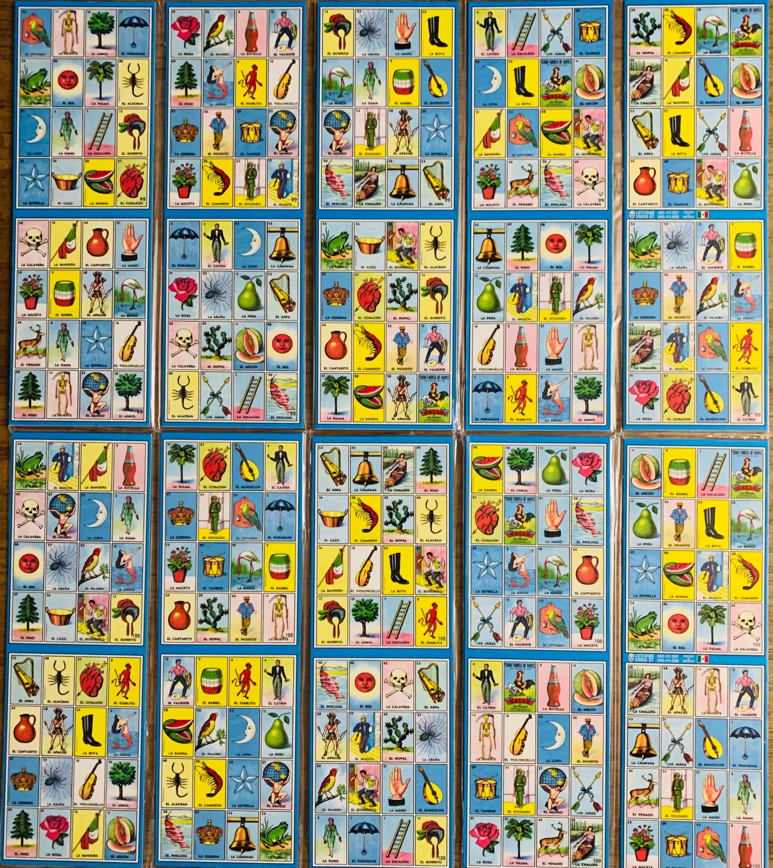 Accordion Style Loteria Cards Laminated Etsy