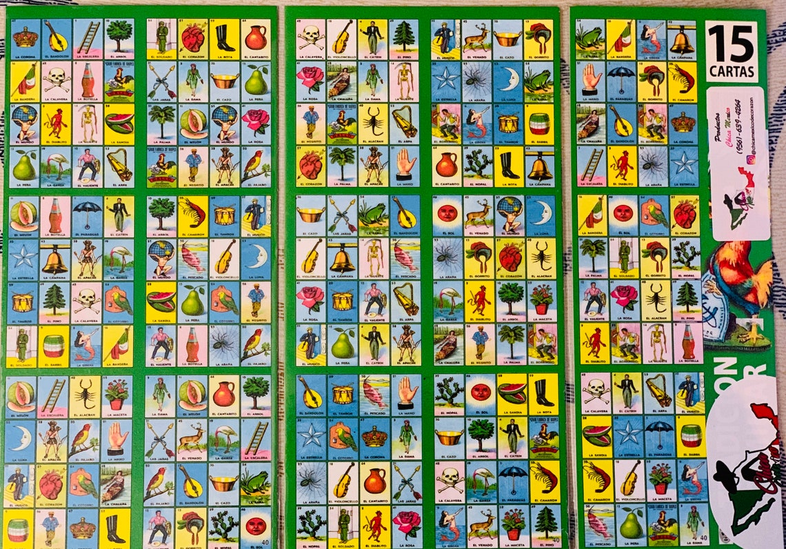 Accordion Style Loteria Cards Laminated Etsy