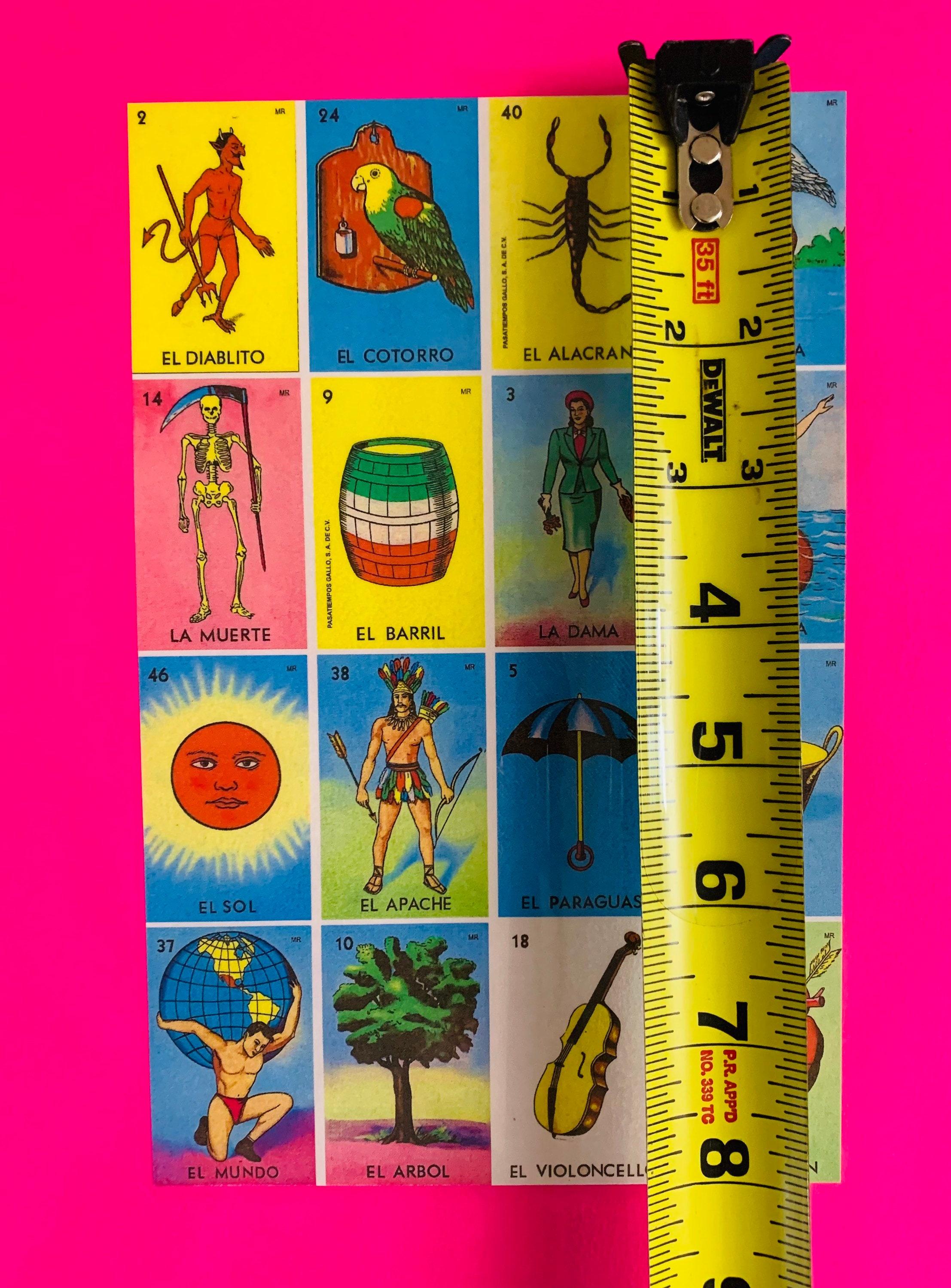 Hot Pink Laminated Loteria Cards 8.5 X 11 Inches Card Size 8 X Etsy