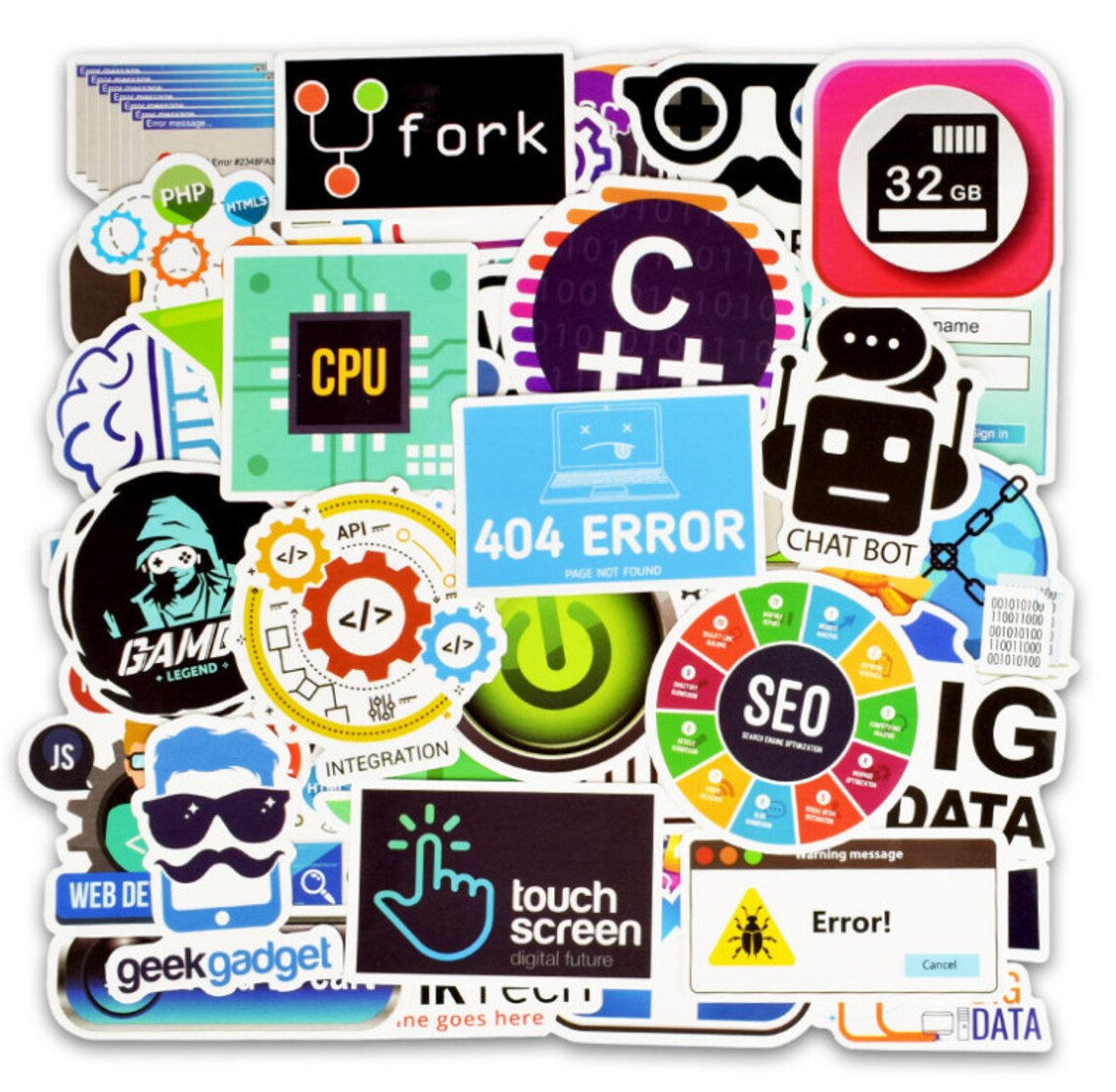 50 PCS Programming style stickers DIY Decoration | Etsy
