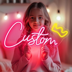 Custom Neon Sign,Neon Wall Art,Gift for Her,Personalized Gift,Neon Sign,LED Neon Sign,Neon Sign Light,Neon Bedroom Sign,Home Wall Decor,Sign