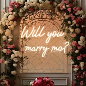 Will you marry me Neon Sign,Wedding Neon Sign,Engagement Party Decor,Proposal Wedding Decor,Neon Sign Light,Custom Neon Sign,Wedding Decor