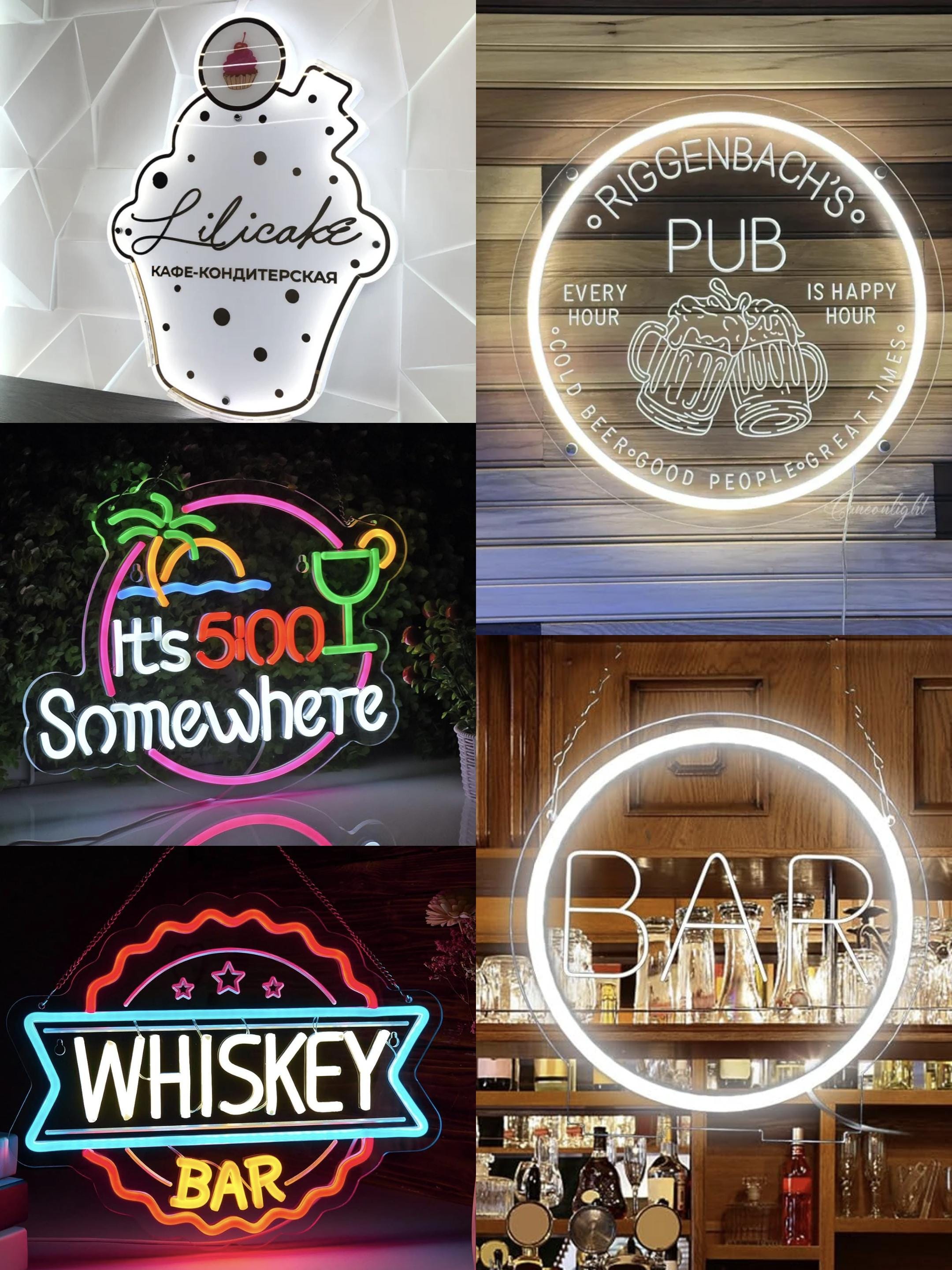 LED Neon Schild 'Nägel' Für Nagelstudio & Salon – 50x50 Cm, Wandmontiert, Mit Licht-Effekten