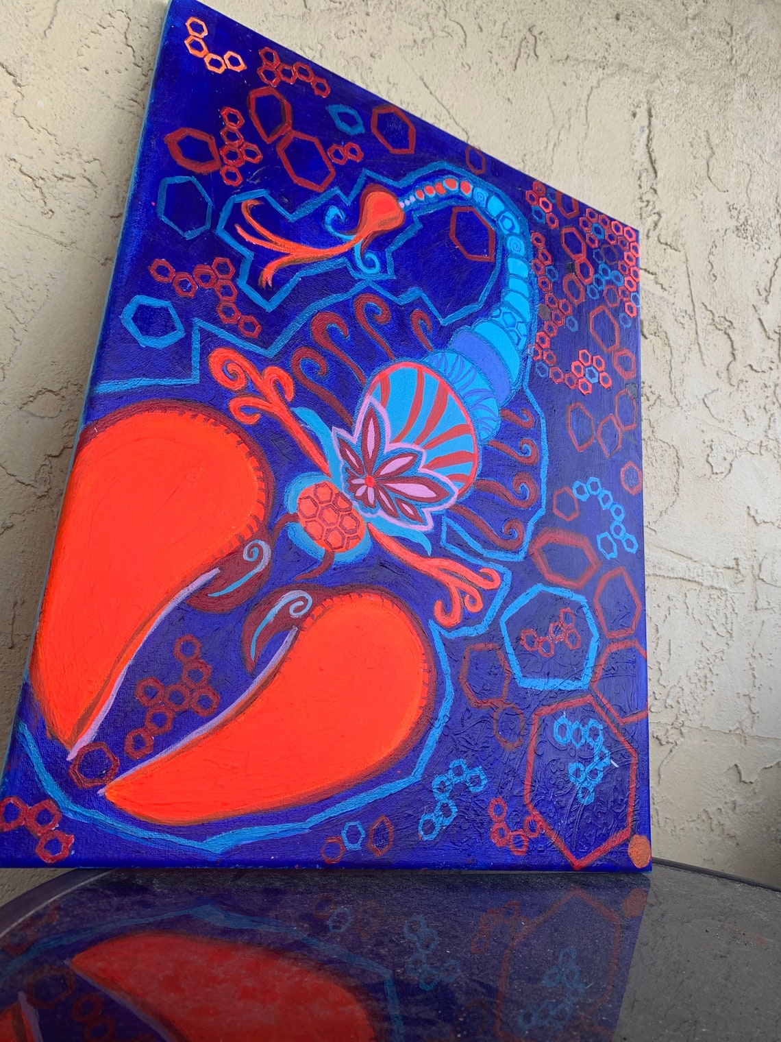 Geometric Scorpion Painting - Etsy