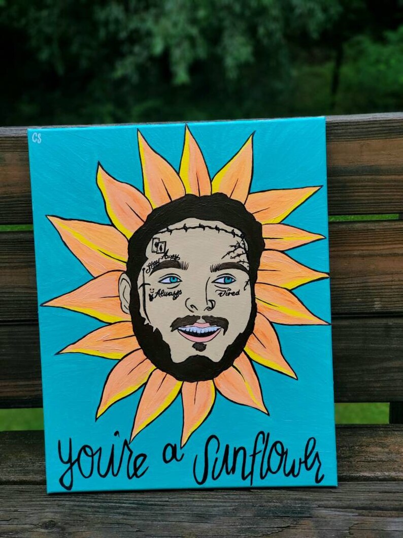 Cs Post Malone Sunflower Painting Art Collectibles Painting Brainchild Net Cs Post Malone Sunflower Painting Art Collectibles Painting Brainchild Net