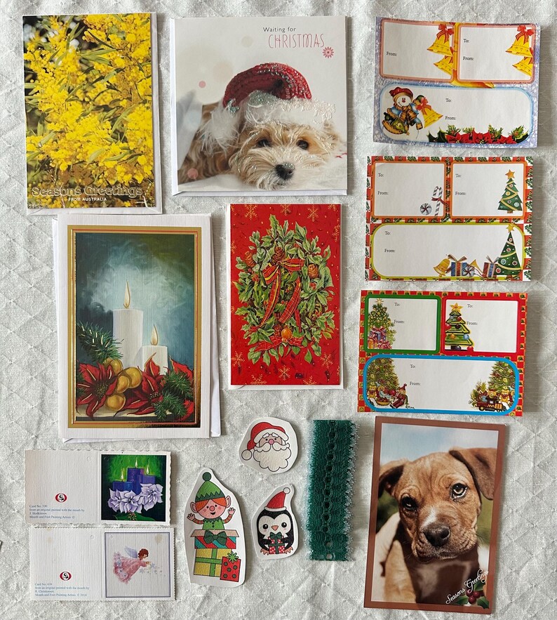 Sold Sign Pdf 20 Piece Christmas Ephemera Pack, Vintage Festive Stickers, Papers ...