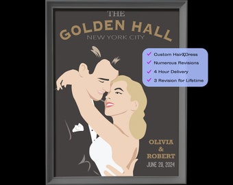 Personalized Wedding Poster Art: Unique keepsake for that special day