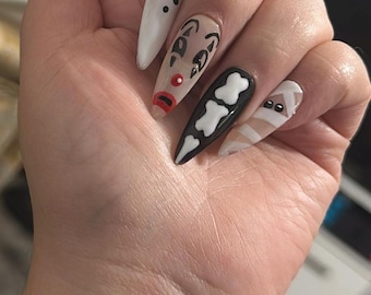 Halloween Creature Press On Nails