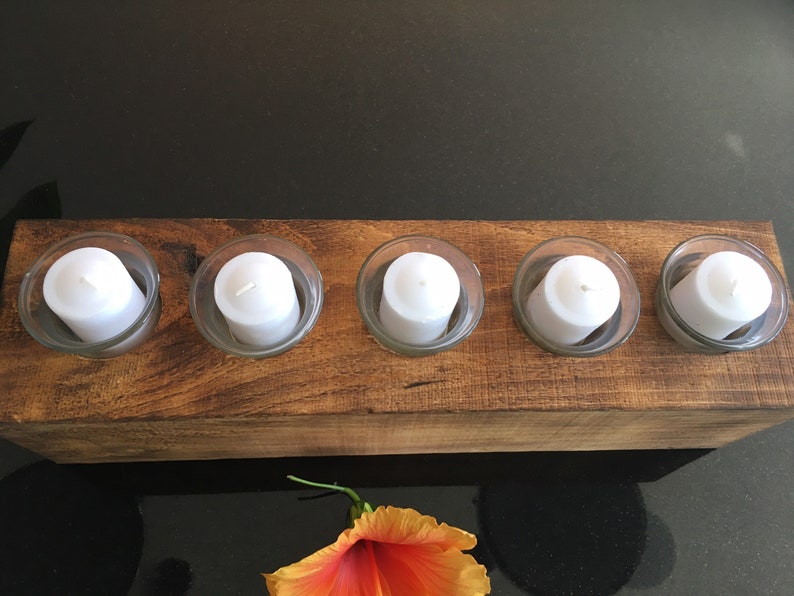 Rustic Barn Beam Candle Holder All Natural Solid Wood 4x4 Etsy