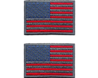 Åldrad amerikansk flagga-lapp, strykbar patriotisk USA-lapp (2-pack) - FRI FRAKT