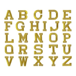Letra bordada em ferro em patch - 2 polegadas