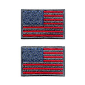 Aged American Flag Patch, Iron On Patriotic USA Patch (2-Pack) - FREE SHIPPING