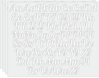 Cursive Iron On Letters (208 Pieces) | Iron On Transfer Patch Kit (4) Uppercase & (4) Lowercase of Each Letter, Great For DIY Projects