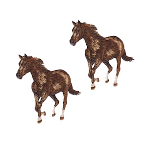 Realistic Horse Embroidered (2-Pack) Iron On Patch- FREE SHIPPING