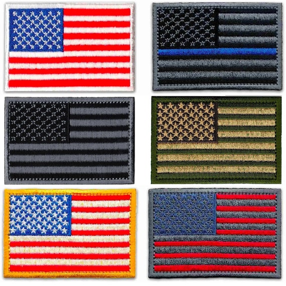 American Flag Patches 2-pack Iron on Patriotic USA Patch Applique FREE  SHIPPING 