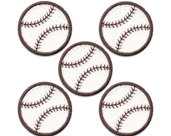 Baseball Patches (5 Pack) Sports Embroidered Iron On Patch