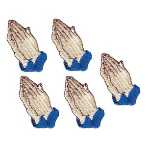 Toppa religiosa da stirare con mani in preghiera (confezione da 5) - SPEDIZIONE GRATUITA