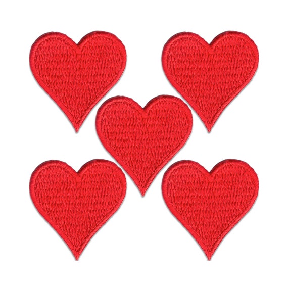 Toppe termoadesive - cuore I Love You amore – rosso – 5,1x7,1cm - Patch Toppa ricamate Applicazioni Catch the Patch - il tuo negozio per i cerotti e i cerotti con il